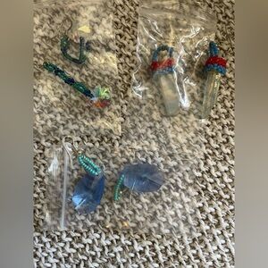 Handcrafted Beaded Crystal Earrings Set